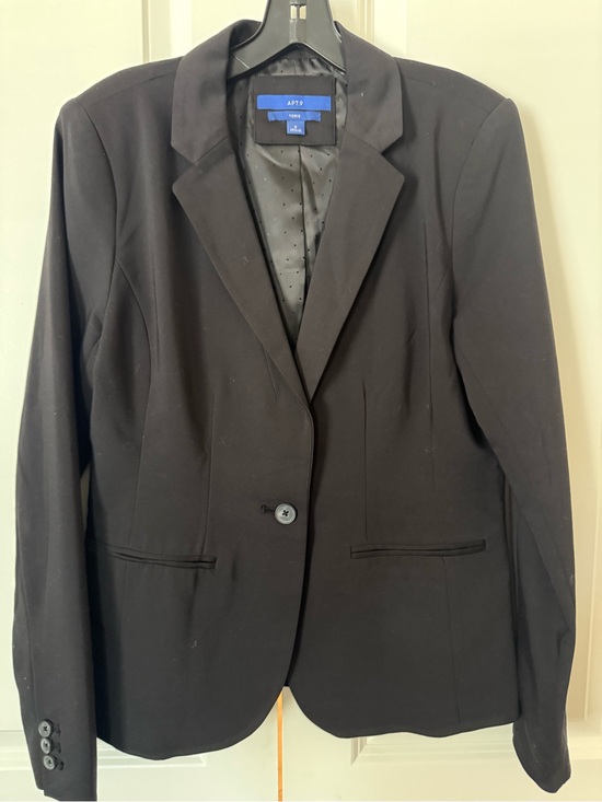 Apt. 9 Jackets & Blazers - Apt. 9 Women's Black Single-Button Tailored Blazer